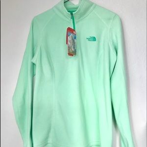 The North Face 1/4 Zip fleece. Mint Green